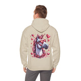 Pink Unicorn With Sunglasses Back Designs Unisex Heavy Blend Hooded Sweatshirt! Free Shipping!!!