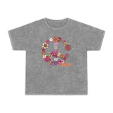 Pink Peace Floral Distressed Unisex Mineral Wash T-Shirt! New Colors! Free Shipping!!!