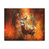 Western Mountain Deer Scenery in Oranges and Browns Canvas Gallery Wraps!