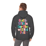 Pink Bubbly God is Within Her She Will Not Fall Psalms 46:5 Back Designs Unisex Heavy Blend Hooded Sweatshirt! Free Shipping!!!