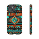 Turquoise Aztec Tough Cases! Cellphone Cases! Multiple Sizes Available! Apple iPhone, Samsung Galaxy, and Google Pixel devices!