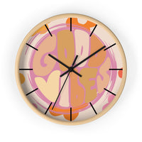 Boho Good Vibes Cream Print Wall Clock! Perfect For Gifting! Free Shipping!!! 3 Colors Available!