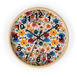 Boho Floral Cream Print Wall Clock! Perfect For Gifting! Free Shipping!!! 3 Colors Available!