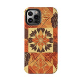 Reddish Orange Star Flower Fall Vibes Tough Phone Cases!