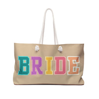 Cream Rainbow Pastel Bride Vacation Travel Weekender Bag! Free Shipping!!!