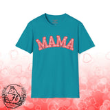 Valentines Day Mama Pink Heart Medley Unisex Graphic Tee! All New Heather Colors!!! Free Shipping!!!