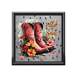 Wild Soul Cowgirl Boots Boho Dreams Jewelry Box! Ceramic Tile Top! Fast and Free Shipping!!! 7 x 7 Sizing!