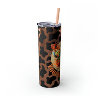 Your So Golden Butterfly Cow Printed Skinny Tumbler with Straw, 20oz! Multiple Colors!