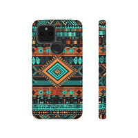 Turquoise Aztec Tough Cases! Cellphone Cases! Multiple Sizes Available! Apple iPhone, Samsung Galaxy, and Google Pixel devices!