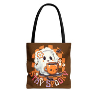 Stay Spooky Happy Little Ghost Halloween Fall Vibes Tote Bag!