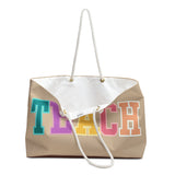 Cream Rainbow Pastel Teach Vacation Travel Weekender Bag! Free Shipping!!!