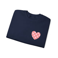 Valentines Day Pink Plaid Heart Basics Pocket Design Edition Unisex Sweatshirt! Retro! Free Shipping!!!