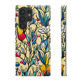 Blue and Yellow Floral Tulips Phone Cases! New!!! Over 40 Phone Sizes To Choose From! Free Shipping!!!