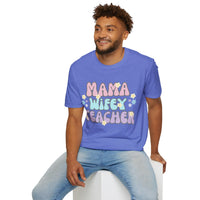 Mama Wifey Teacher Unisex Graphic Tees! All New Heather Colors!!! Free Shipping!!! Back To School!