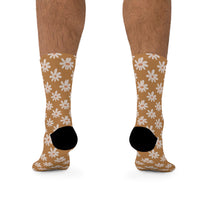 Cream Daisy Unisex Eco Friendly Recycled Poly Socks!!! Free Shipping!!! 58% Recycled Materials!