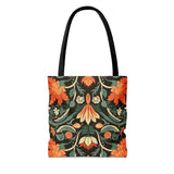 Orange Blossoms Florals Fall Vibes Tote Bag