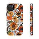 Sunflowers and Daisies Retro Fall Vibes Tough Phone Cases!