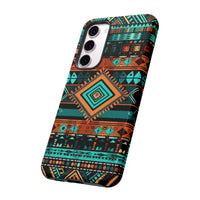 Turquoise Aztec Tough Cases! Cellphone Cases! Multiple Sizes Available! Apple iPhone, Samsung Galaxy, and Google Pixel devices!