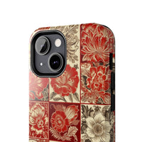 Royal Red Floral Fall Vibes Tough Phone Cases!