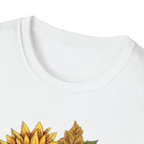 Sunflower Pumpkin Patch Halloween Fall Vibes Unisex Graphic Tees!