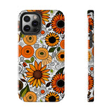 Sunflowers and Daisies Retro Fall Vibes Tough Phone Cases!