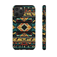 Black Aztec Tough Cases! Cellphone Cases! Multiple Sizes Available! Apple iPhone, Samsung Galaxy, and Google Pixel devices!