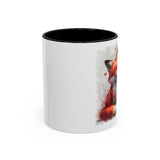 Foxy Lovers Valentines Day Accent Coffee Mug (11, 15oz)! Free Shipping! Microwave and Dishwasher Safe! BPA Free