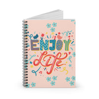 Enjoy Life Boho Blue Floral Journal! Free Shipping! Great for Gifting!