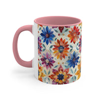 Boho Watercolor Star Accent Coffee Mug, 11oz! Free Shipping! Great For Gifting! Lead and BPA Free!