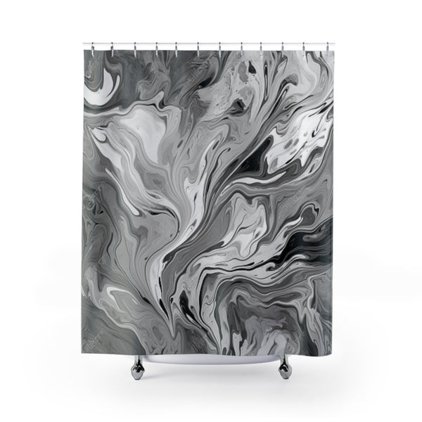 Grey and White Smoke Shower Curtains!