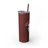 Creep It Real Roller Skating Skinny Tumbler with Straw, 20oz! Multiple Colors! Halloween!