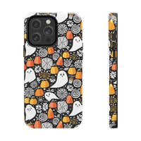 Spider Webs and Candy Corn Little Ghost Halloween Tough Phone Cases! Fall Vibes!