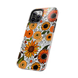 Sunflowers and Daisies Retro Fall Vibes Tough Phone Cases!