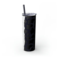 Custom Personalized Cow Printed Skinny Tumbler with Straw, 20oz! Multiple Colors!