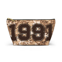 Cream Brown 1991 Travel Accessory Pouch, Check Out My Matching Weekender Bag! Free Shipping!!!