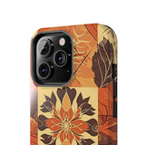 Reddish Orange Star Flower Fall Vibes Tough Phone Cases!