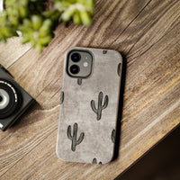 Grey Acid Wash Cactus Western Tough Phone Cases!