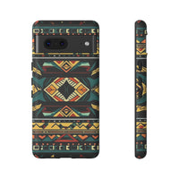 Black Aztec Tough Cases! Cellphone Cases! Multiple Sizes Available! Apple iPhone, Samsung Galaxy, and Google Pixel devices!