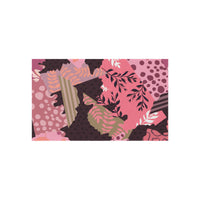 Boho Brown and Pink Patchwork Floral Outdoor Rug! Chenille Fabric! Free Shipping!