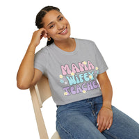 Mama Wifey Teacher Unisex Graphic Tees! All New Heather Colors!!! Free Shipping!!! Back To School!