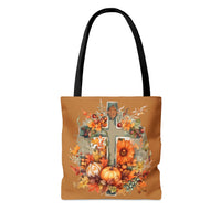 Autumn Steel Blue Floral Fall Vibes Tote Bag!