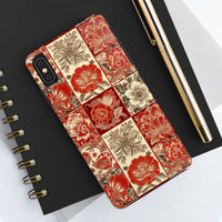 Royal Red Floral Fall Vibes Tough Phone Cases!