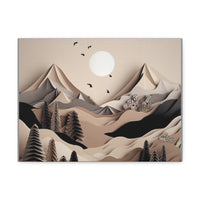 Western/Boho Mountain Scenery in Blacks and Browns Canvas Gallery Wraps!