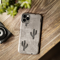 Grey Acid Wash Cactus Western Tough Phone Cases!