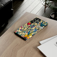 Blue and Yellow Floral Tulips Phone Cases! New!!! Over 40 Phone Sizes To Choose From! Free Shipping!!!