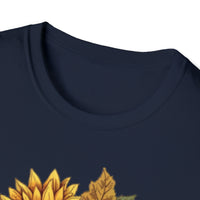 Sunflower Pumpkin Patch Halloween Fall Vibes Unisex Graphic Tees!