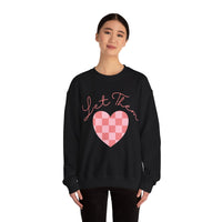 Valentines Day Let Them Plaid Heart Edition Unisex Sweatshirt! Retro! Free Shipping!!!