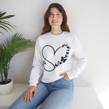 Valentines Day Butterfly Heart Medley Black Edition Unisex Sweatshirt! Retro! Free Shipping!!!