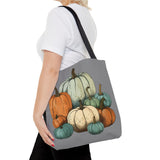 Pumpkin Stack Autumn Blues Fall Vibes Tote Bag!