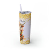 Not Today Heifer Highlander Cow Fall Vibes Skinny Tumbler with Straw, 20oz! Multiple Colors!